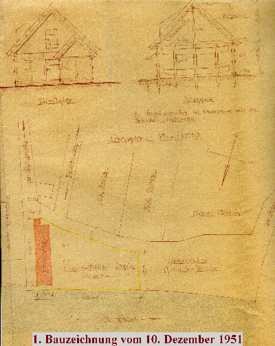 1. Bauzeichnung vom 10. Dezember 1951